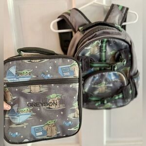 PBK Mackenzie The Mandalorian Grogu Glow-in-the-Dark Backpack/lunchbox ‘GREYSON’
